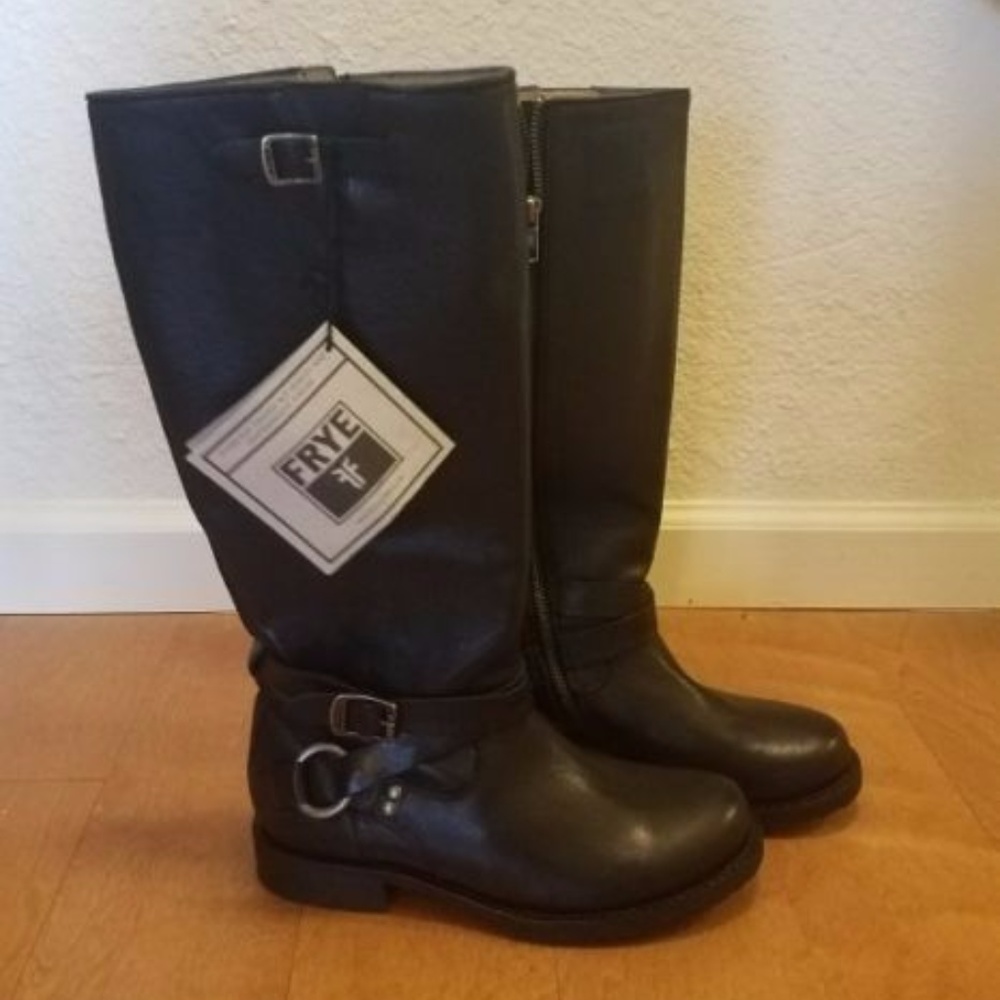 Frye 'Veronica Criss Cross' Black Tall Riding Boot